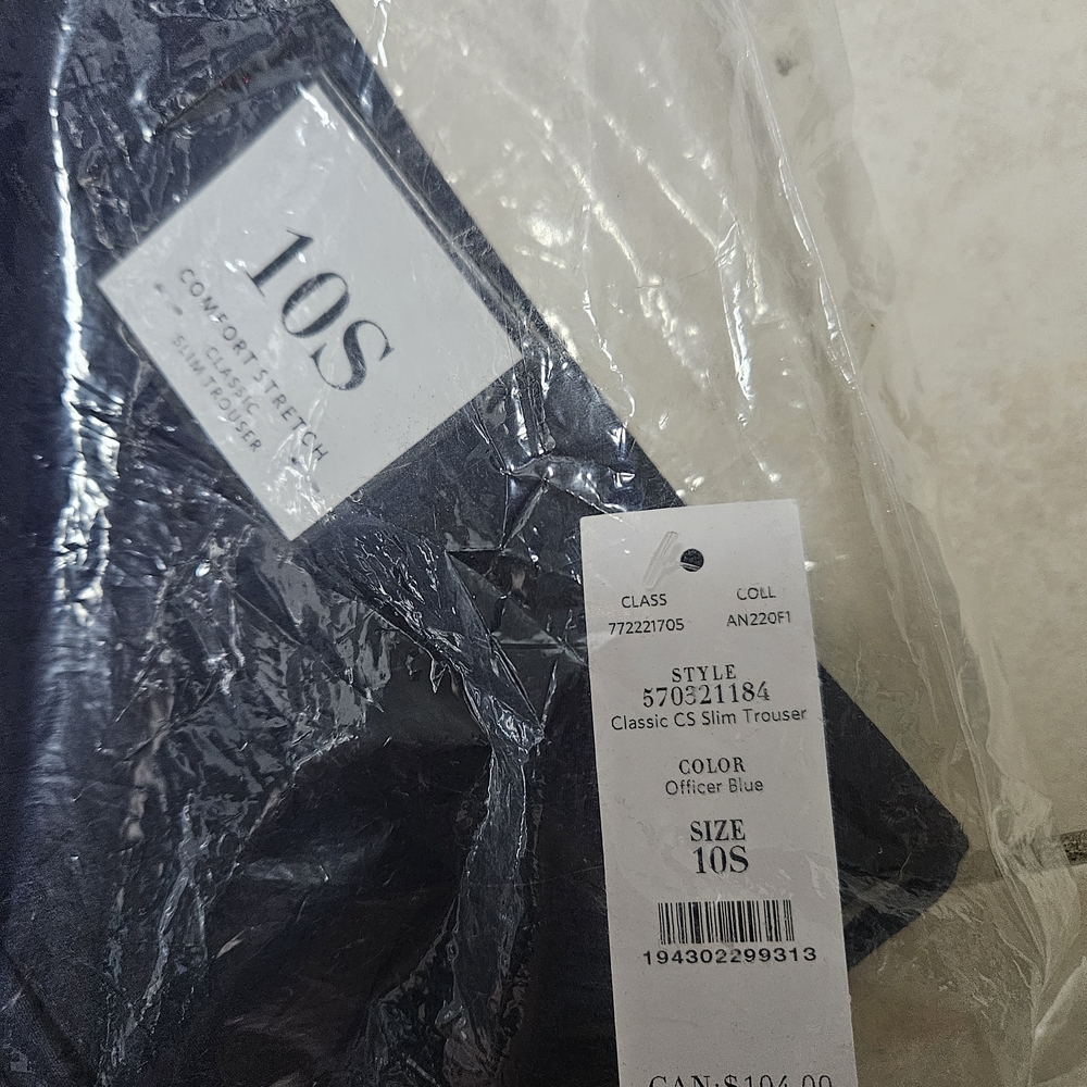 White House Black Market Officer Blue Slim Trousers
